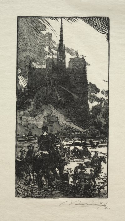 ポイントセントルイスの水飲み場 作： Auguste Louis Lepère