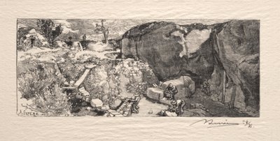 砂岩採石場、1890年。 作： Auguste Louis Lepère