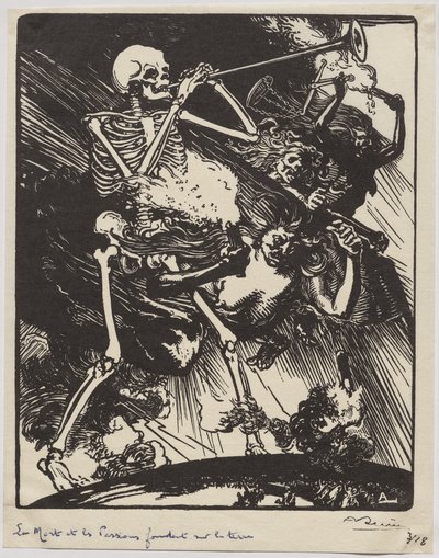 大地に溶ける死と情熱 作： Auguste Louis Lepère