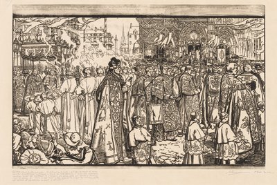 ナントのコーパスクリスティ行列、1901年。 作： Auguste Louis Lepère