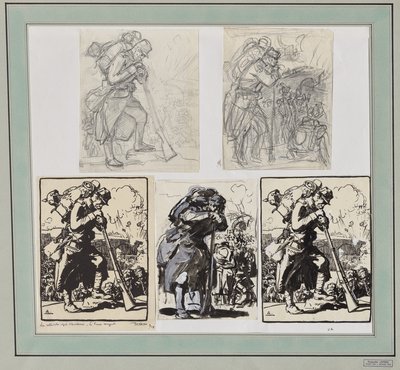 シャルルロワの後のリトリート... 作： Auguste Louis Lepère