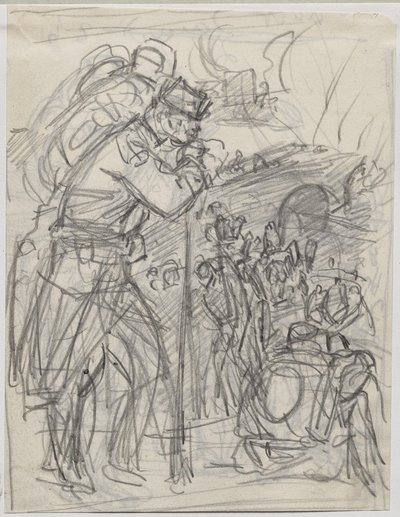 シャルルロワの後のリトリート... 作： Auguste Louis Lepère