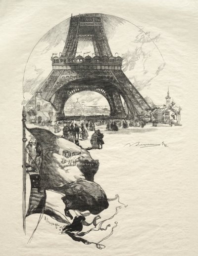 エッフェル塔 作： Auguste Louis Lepère