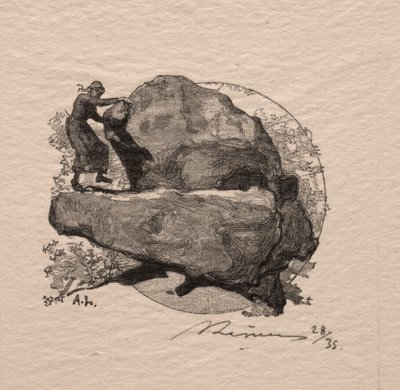 震える岩 作： Auguste Louis Lepère