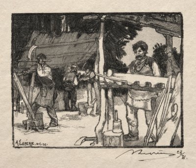 スラットの製造業者、1889年。 作： Auguste Louis Lepère