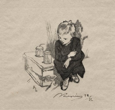 子供はオルセットを持っています 作： Auguste Louis Lepère