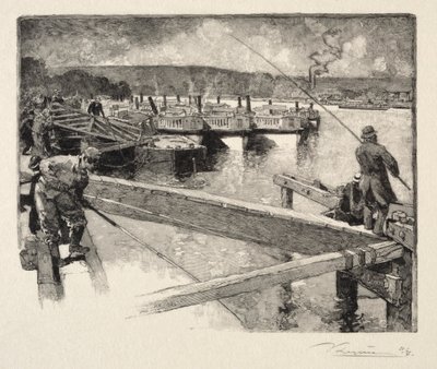 オムニバスガレージ 作： Auguste Louis Lepère