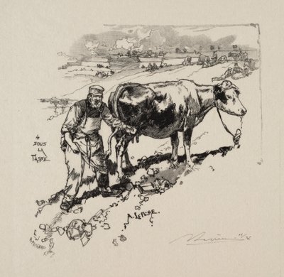 ミルク商人。 作： Auguste Louis Lepère