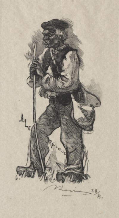 スネークテイカー、1889。 作： Auguste Louis Lepère