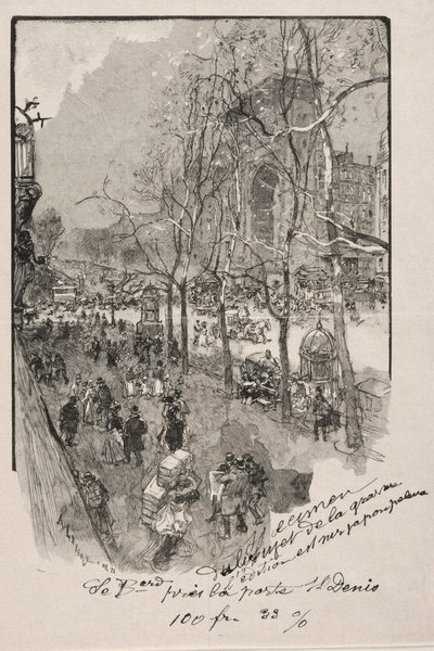 ポルトセントデニス近くのレブールバール。 作： Auguste Louis Lepère