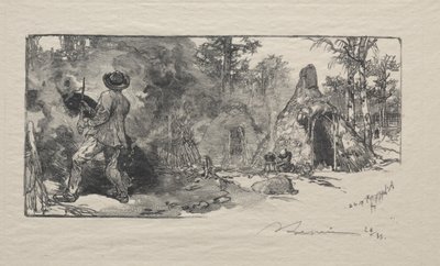 レシャルボニエール、1887年。 作： Auguste Louis Lepère
