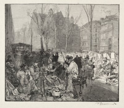 スクラップ市場。 作： Auguste Louis Lepère