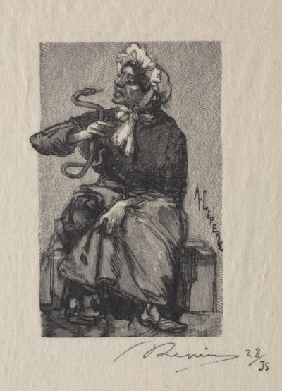 蛇の商人 作： Auguste Louis Lepère
