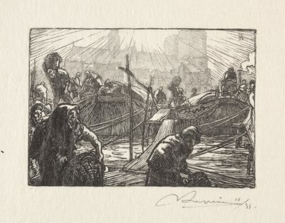 アップルマーケットから見たノートルダム 作： Auguste Louis Lepère