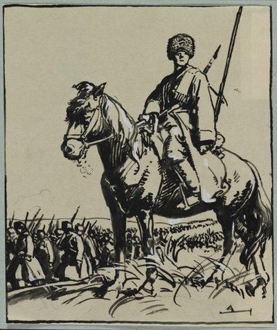 コサック将校 作： Auguste Louis Lepère