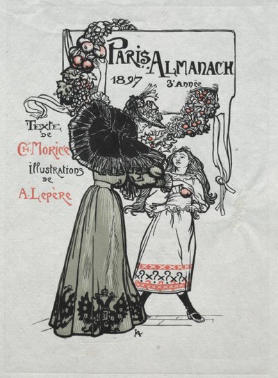 パリ年鑑、1897年：表紙 作： Auguste Louis Lepère
