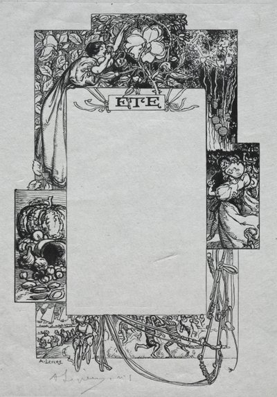 パリ年鑑、1897年: 飾り枠、夏 作： Auguste Louis Lepère