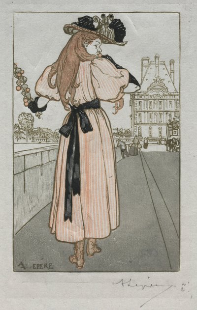 パリアルマナック、1897年：1897年の春。 作： Auguste Louis Lepère