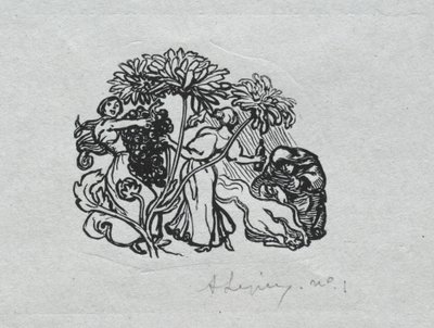 パリアルマナック、1897年：テールピース、1897年秋。 作： Auguste Louis Lepère