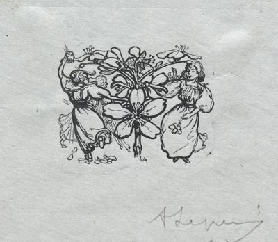 パリ年鑑、1897年: テールピース、春 作： Auguste Louis Lepère