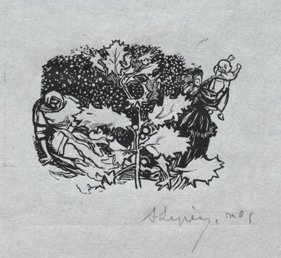 パリ年鑑、1897年: テールピース、冬 作： Auguste Louis Lepère