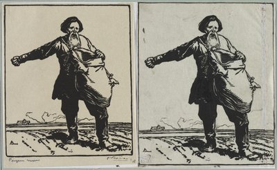 ロシアの農民、1914年。 作： Auguste Louis Lepère