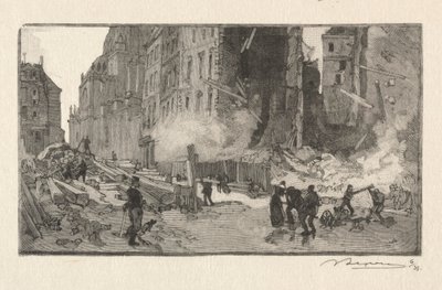 ゲルソン広場とレストット通り 作： Auguste Louis Lepère