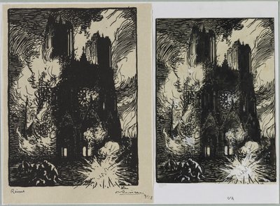 ランス、1914年。 作： Auguste Louis Lepère