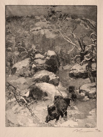 ロシュキュビエシャティヨン、1887年。 作： Auguste Louis Lepère