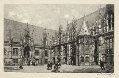 ルーアンイラストレイテッド：正義の宮殿、1896年。 作： Auguste Louis Lepère