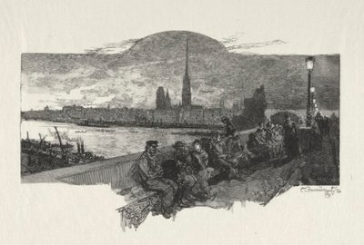 ルーアンイラストレイテッド：ルポンドピエール、1896年。 作： Auguste Louis Lepère