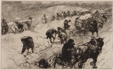 スノーボールファイト：ケオフルール、1890年。 作： Auguste Louis Lepère