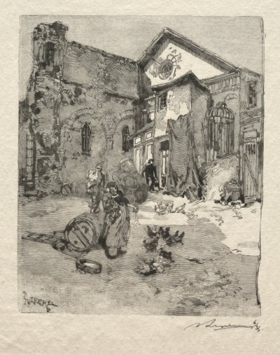 サンジュリアンルポーヴル：ポータル。 作： Auguste Louis Lepère