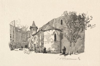 サンジュリアンルヴォーヴル、外観。 作： Auguste Louis Lepère