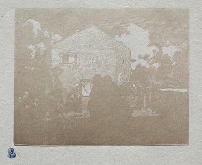 最後の家の物乞い 作： Auguste Louis Lepère