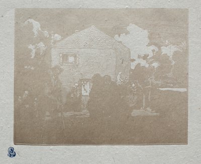 最後の家の乞食、1905年。 作： Auguste Louis Lepère