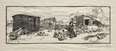 The Carriage House (Le wagon-logement) 作： Auguste Louis Lepère