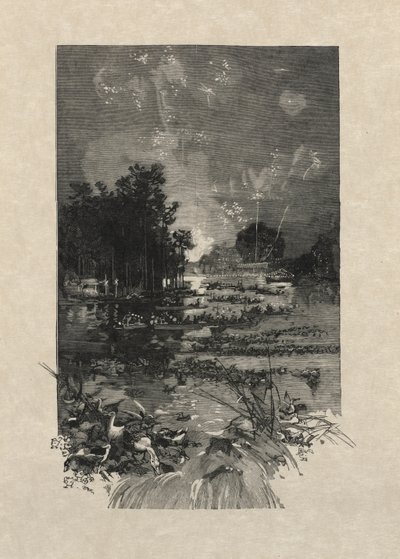義務の犠牲者のためのフェスティバル、1884。 作： Auguste Louis Lepère