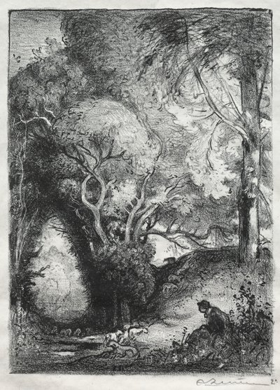 6月の渓谷 作： Auguste Louis Lepère