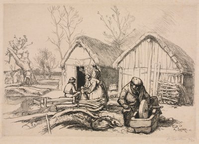 ウッドカッターズハウスヴァンデ、1915年。 作： Auguste Louis Lepère