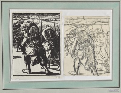 行進中の部隊 作： Auguste Louis Lepère
