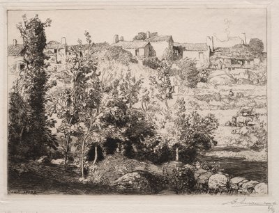 ミュールの村、1907年。 作： Auguste Louis Lepère