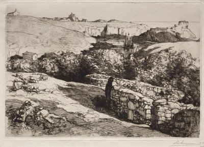 ラ・ムール港の眺め 作： Auguste Louis Lepère