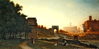 日没時のフォーラム、1865年 作： Auguste Paul Charles Anastasi