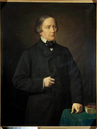 モンタランベール伯爵チャールズ・フォーブス（1810-1870）の肖像 ジャーナリスト・政治家 オーギュスト・ピション（1805-1900）による絵画。1879. 作： Auguste Pichon