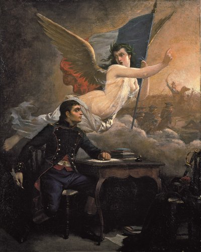 マルセイエーズを作曲するルジェ・ド・リール、c。 1875年。 作： Auguste Pinelli