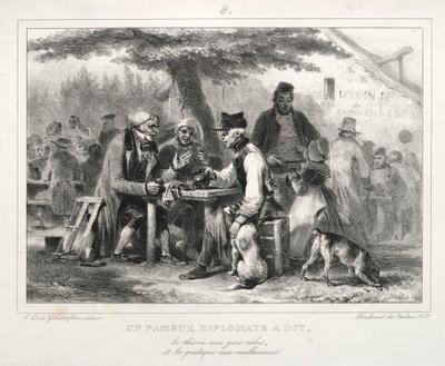 1832年のアルバム: 有名な外交官が言った... 作： Auguste Raffet