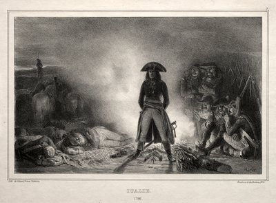 1836年のアルバム：イタリア、1796年、ナポレオンボナパルト、1836年。 作： Auguste Raffet
