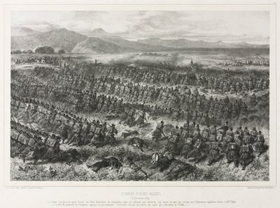 1839年12月31日、1840年、アウド・アレグの戦闘。 作： Auguste Raffet