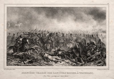 ワーテルローでのレッド ランサーズの最後の突撃 作： Auguste Raffet